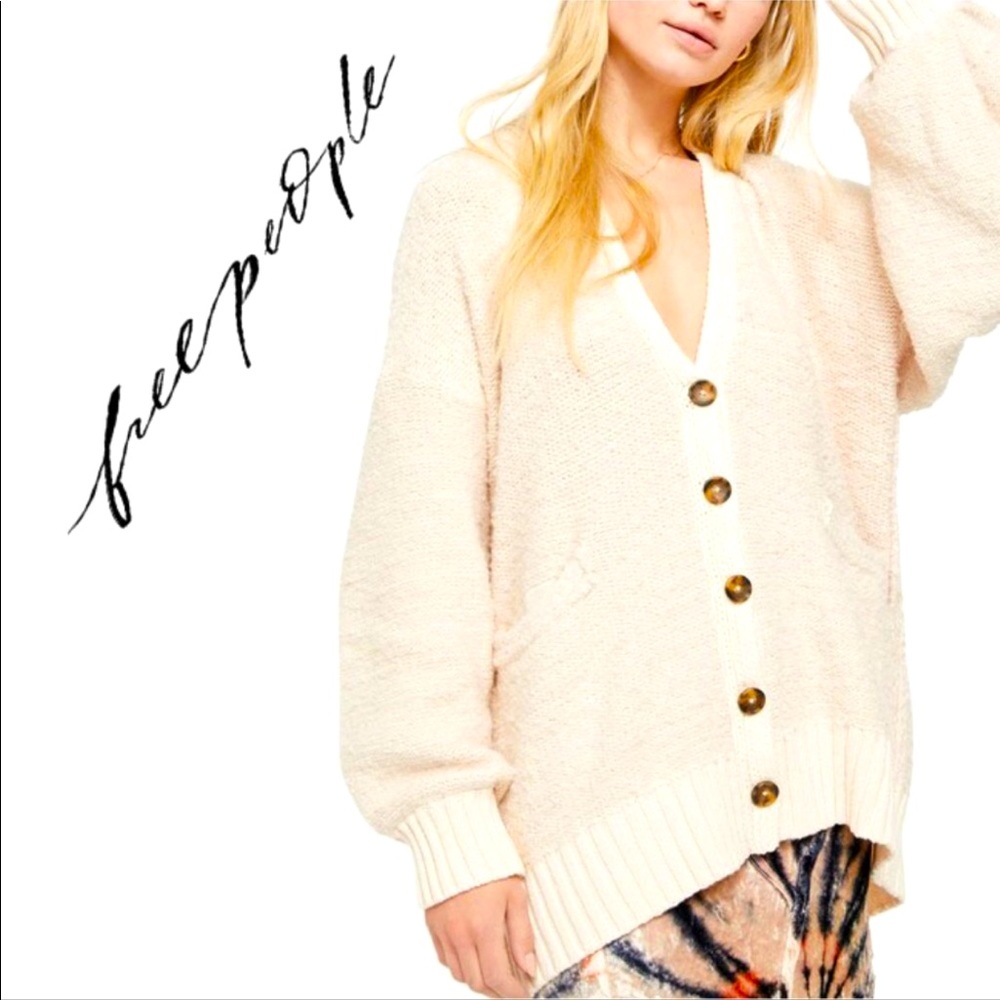 NWT:..Free People Snow Drop Cardigan